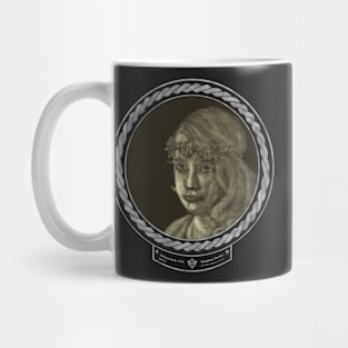 Melancholy Girl (frame silver celtic rope black) Mug